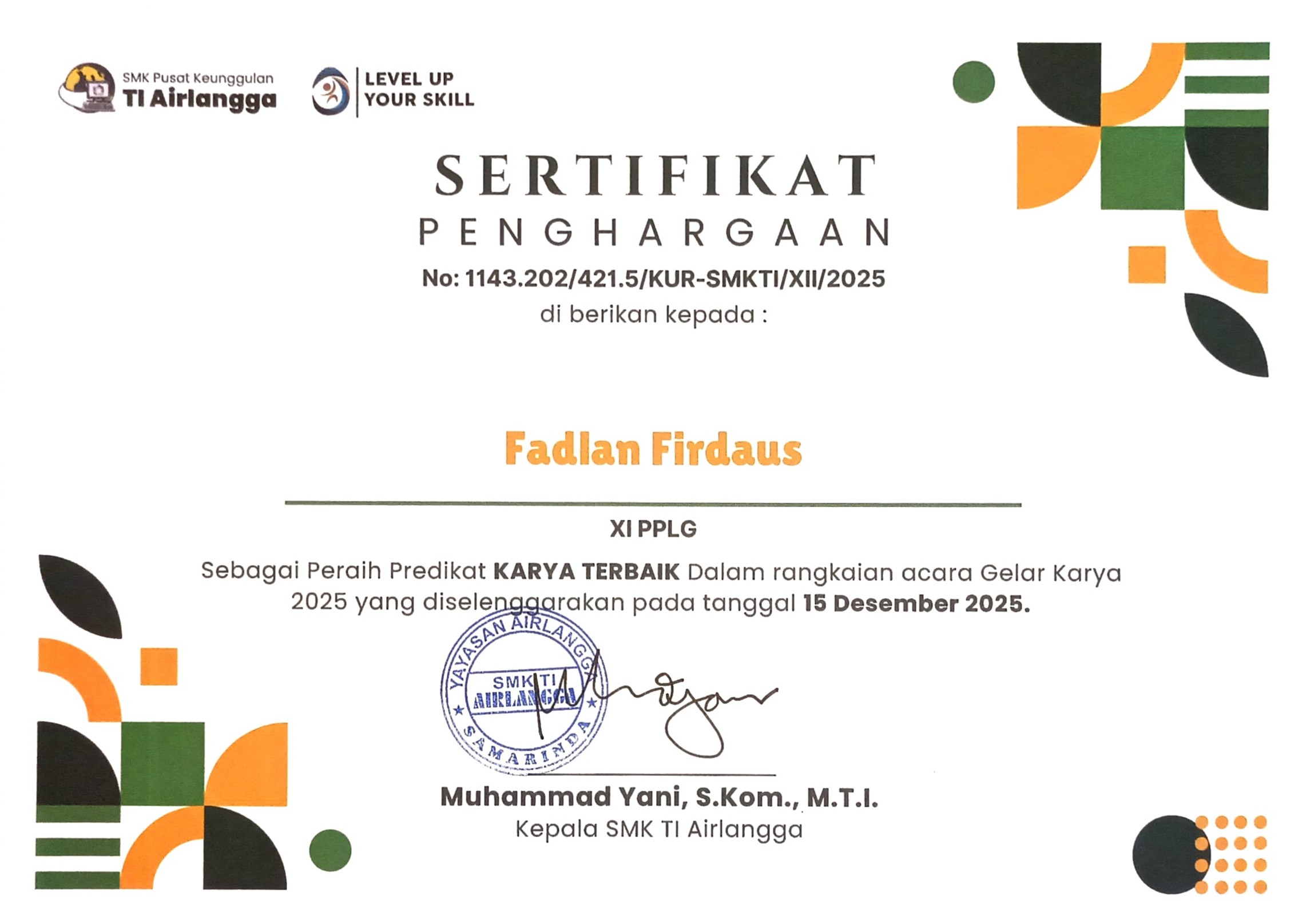 3 Karya Terbaik