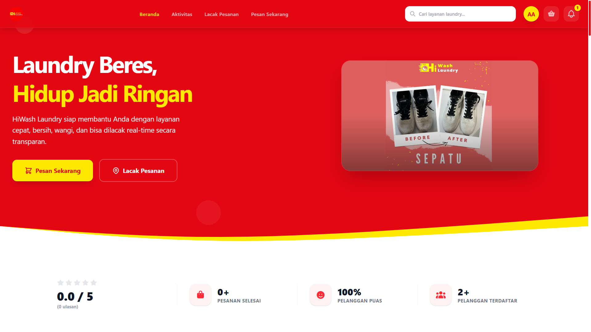 Sistem Manajemen Laundry screenshot 1