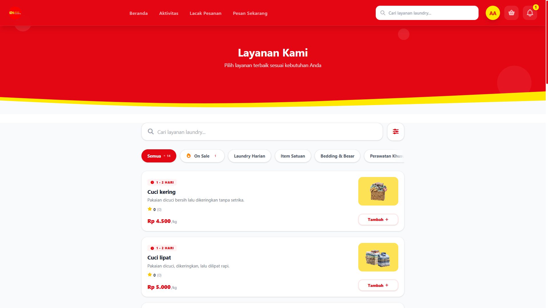 Sistem Manajemen Laundry screenshot 5